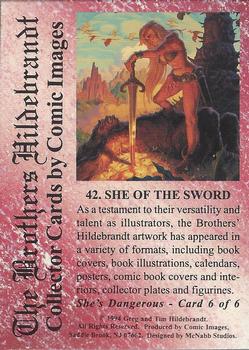 1994 Comic Images Hildebrandt Brothers III #42 She of the Sword Back