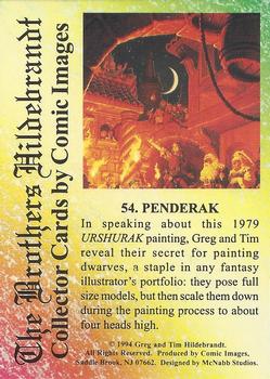 1994 Comic Images Hildebrandt Brothers III #54 Penderak Back
