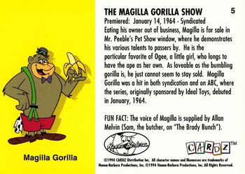 1994 Cardz Hanna-Barbera Classics #5 The Magilla Gorilla Show Back