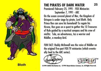 1994 Cardz Hanna-Barbera Classics #25 The Pirates of Dark Water Back