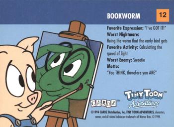 1994 Cardz Tiny Toon Adventures #12 Bookworm Back
