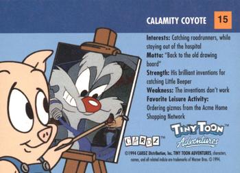 1994 Cardz Tiny Toon Adventures #15 Calamity Coyote Back