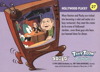 1994 Cardz Tiny Toon Adventures #27 Hamton the Valet Back