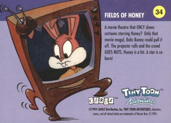 1994 Cardz Tiny Toon Adventures #34 Honey is Funny Back