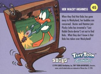 1994 Cardz Tiny Toon Adventures #45 Looking for Babs Back