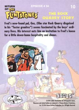 1994 Cardz Return of the Flintstones #10 Fred's new-found pal, Gus (film star Roc Back