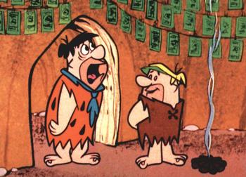 1994 Cardz Return of the Flintstones #18 Stop the presses! Barney's new money-mak Front