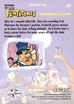 1994 Cardz Return of the Flintstones #26 After he's smooth-talked Mr. Slate into Back