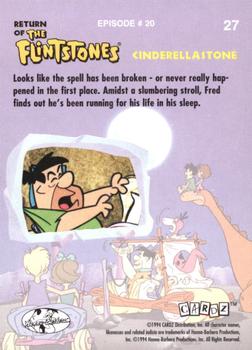 1994 Cardz Return of the Flintstones #27 Looks like the spell has been broken - o Back