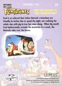 1994 Cardz Return of the Flintstones #31 Fred is so relieved that Jethro Hatrock' Back