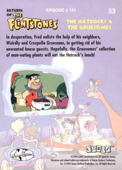 1994 Cardz Return of the Flintstones #33 In desperation, Fred enlists the help of Back