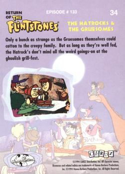 1994 Cardz Return of the Flintstones #34 Only a bunch as strange as the Gruesomes Back