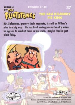 1994 Cardz Return of the Flintstones #37 Mr. Safestone, grocery chain magnate, is Back