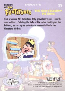 1994 Cardz Return of the Flintstones #39 Fred promised Mr. Safestone fifty gravel Back
