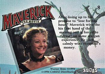 1994 Cardz Maverick Movie #8 After living up to his promise Back