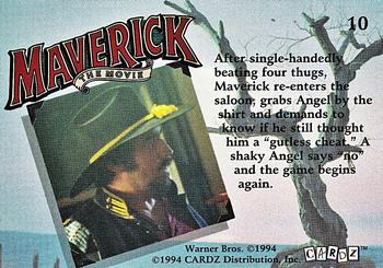 1994 Cardz Maverick Movie #10 After single-handedly beating Back