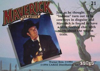 1994 Cardz Maverick Movie #21 Just as he thought. Back