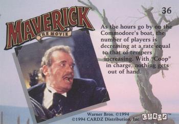 1994 Cardz Maverick Movie #36 As the hours go by on the Back