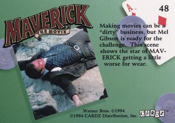 1994 Cardz Maverick Movie #48 Making movies can be a 
