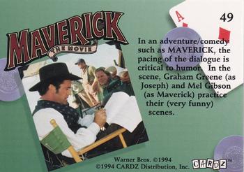 1994 Cardz Maverick Movie #49 In an adventure/comedy such as Back