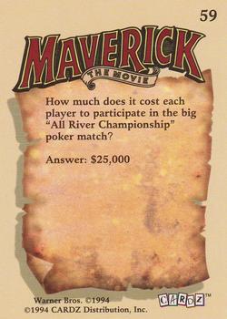 1994 Cardz Maverick Movie #59 How much does it cost each Back