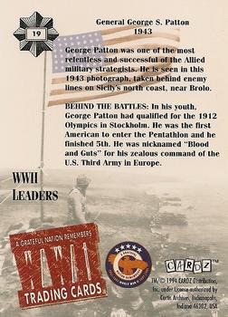 1994 Cardz World War II #19 General George S. Patton Back
