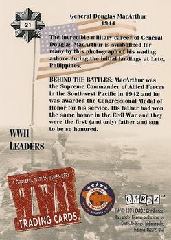 1994 Cardz World War II #21 General Douglas MacArthur Back
