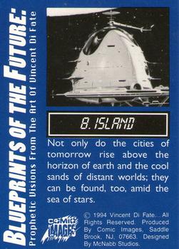 1994 Comic Images Vincent Di Fate Blueprints of the Future #8 Island Back