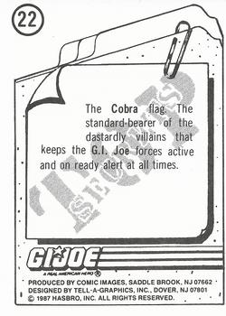 1987 Comic Images G.I. Joe #22 Cobra Flag Back