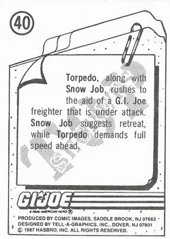 1987 Comic Images G.I. Joe #40 Torpedo Back