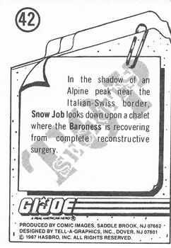 1987 Comic Images G.I. Joe #42 Snow Job Back