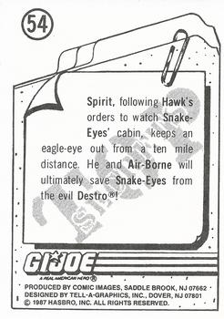 1987 Comic Images G.I. Joe #54 Spirit Back