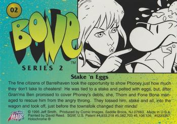 1995 Comic Images Bone Series 2 All-Chromium #2 Stake 'n Eggs Back