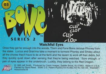 1995 Comic Images Bone Series 2 All-Chromium #3 Watchful Eyes Back