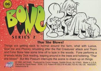 1995 Comic Images Bone Series 2 All-Chromium #6 Thar She Blows! Back