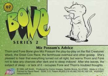 1995 Comic Images Bone Series 2 All-Chromium #7 Miz Possum's Advice Back