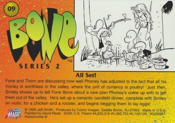 1995 Comic Images Bone Series 2 All-Chromium #9 All Set! Back