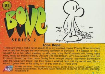 1995 Comic Images Bone Series 2 All-Chromium #81 Fone Bone Back