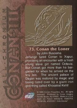 1995 Comic Images Conan Chromium III #73 Conan the Loner Back