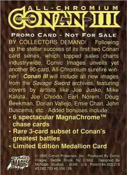 1995 Comic Images Conan Chromium III #NNO Promo Card Back