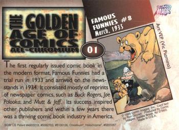 1995 Comic Images Golden Age of Comics #1 Famous Funnies #8 Back