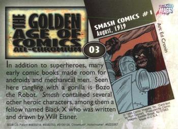 1995 Comic Images Golden Age of Comics #3 Smash Comics #1 Back
