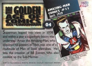 1995 Comic Images Golden Age of Comics #4 Amazing-Man Comics #11 Back