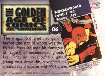 1995 Comic Images Golden Age of Comics #6 Wonderworld Comics #7 Back