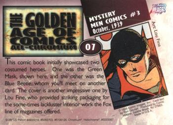 1995 Comic Images Golden Age of Comics #7 Mystery Men Comics #3 Back