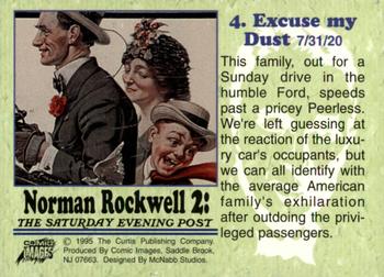1995 Comic Images Norman Rockwell Series 2 #4 Excuse my Dust Back