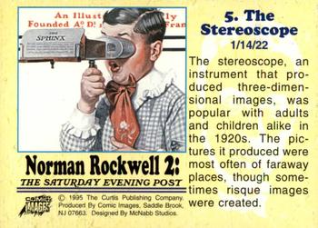 1995 Comic Images Norman Rockwell Series 2 #5 The Stereoscope Back