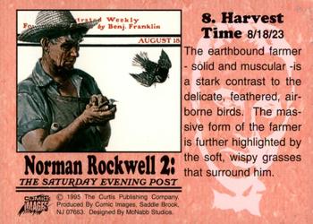 1995 Comic Images Norman Rockwell Series 2 #8 Harvest Time Back