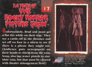 1995 Comic Images 20 Years of the Rocky Horror Picture Show #17 Unfortunately, Brad and Janet get a flat tire Back