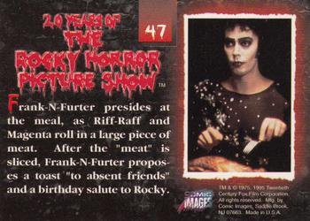 1995 Comic Images 20 Years of the Rocky Horror Picture Show #47 Frank-N-Furter presides at the meal, as Riff-R Back
